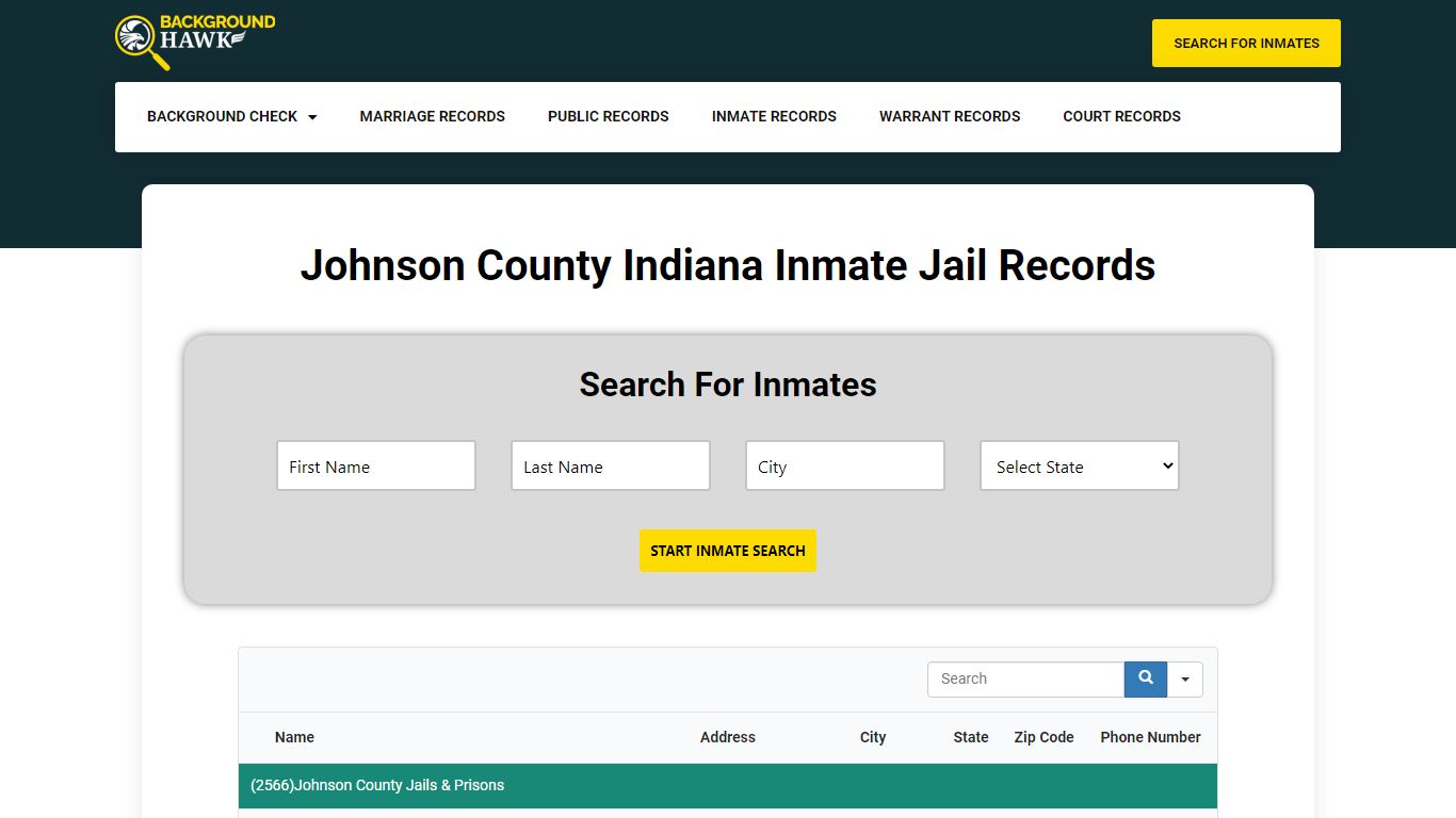 Inmate Jail Records in Johnson County , Indiana