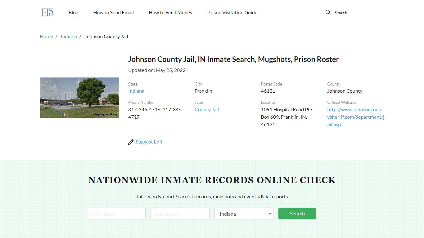 Johnson County Jail, IN Inmate Search, Mugshots, Prison ...